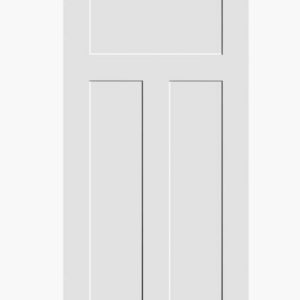 Primed Shaker 3-Panel Craftsman Interior 1-3/8" Solid Core