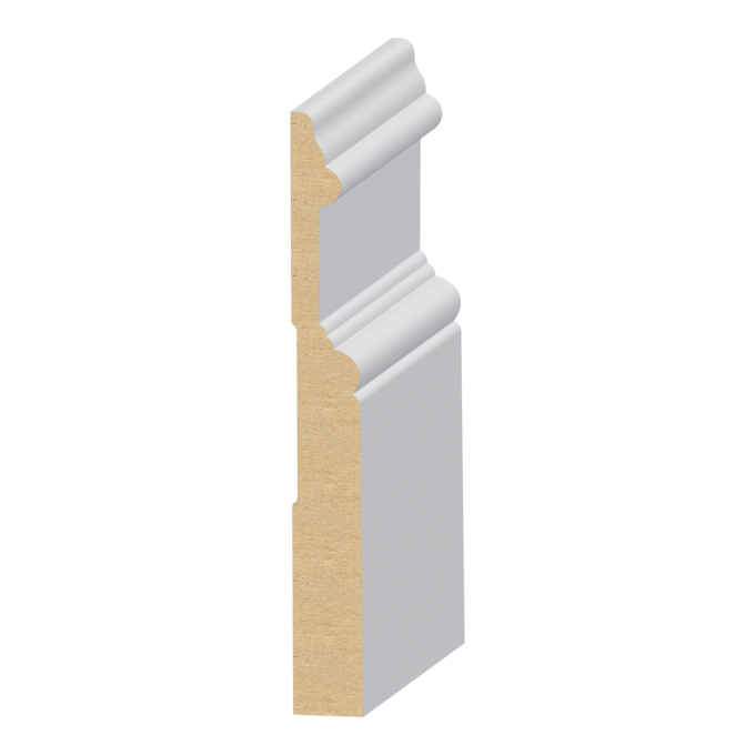 332MUL Baseboard 332MUL 11/16"(T) x 5-3/4"(W) x 16'(L) MDF Primed Baseboard - Santa Clara/Crescent Base 332MUL Baseboard