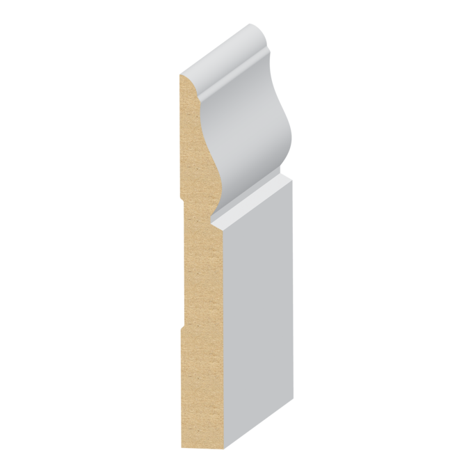 365MUL Baseboard 365MUL 5/8"(T) x 5-1/4"(W) x 16'(L) MDF Primed Baseboard - Crescent/Lancaster Base 365MUL Baseboard