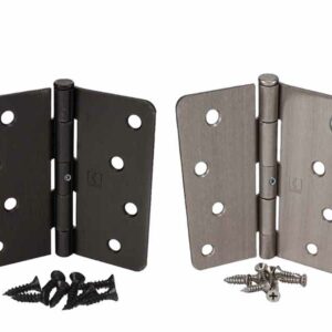 Exterior 4 Inch Hinge with 1/4 Inch Radius & Non-Removable Pin